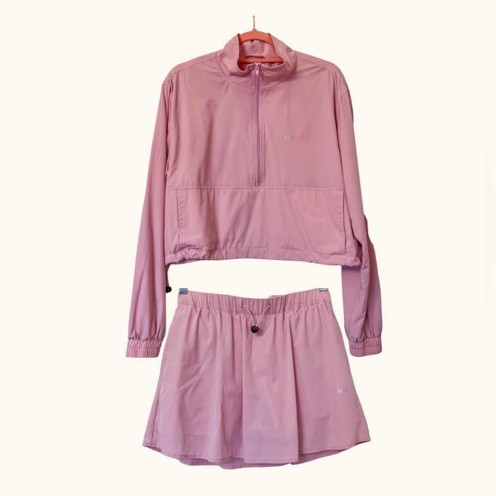 SET ACTIVE cowgirl windbreaker & skirt set